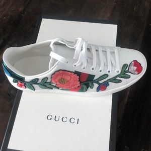 Gucci Embroidered Ace Sneakers
